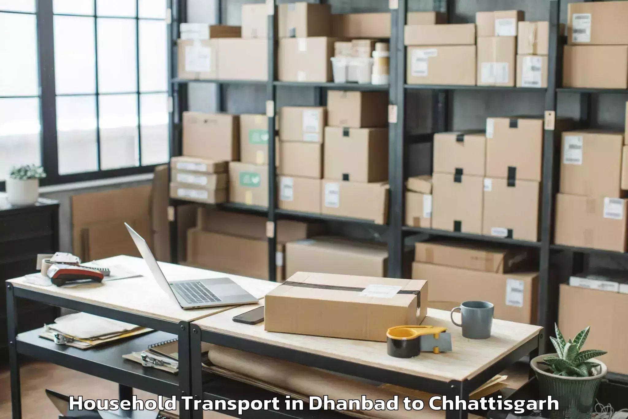 Leading Dhanbad to Baloda Bazar Household Transport Provider